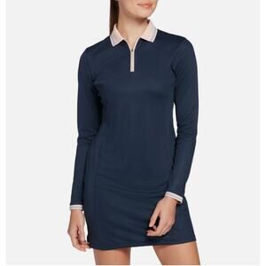 Lady Hagen Flora Pique HydroDri 25+ UPF Long Sleeve Polo Dress, Size XXL, NWT
